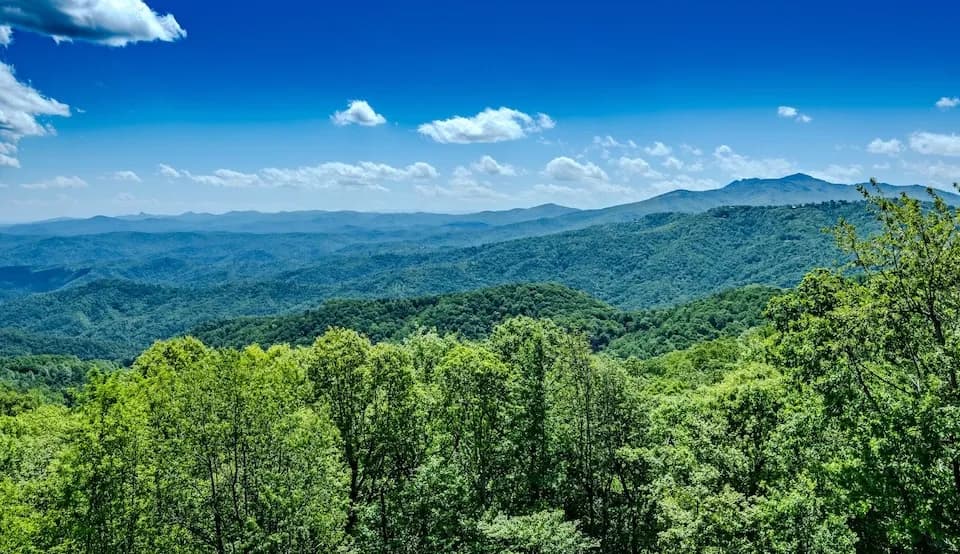 View of the Blowing Rock Mountains